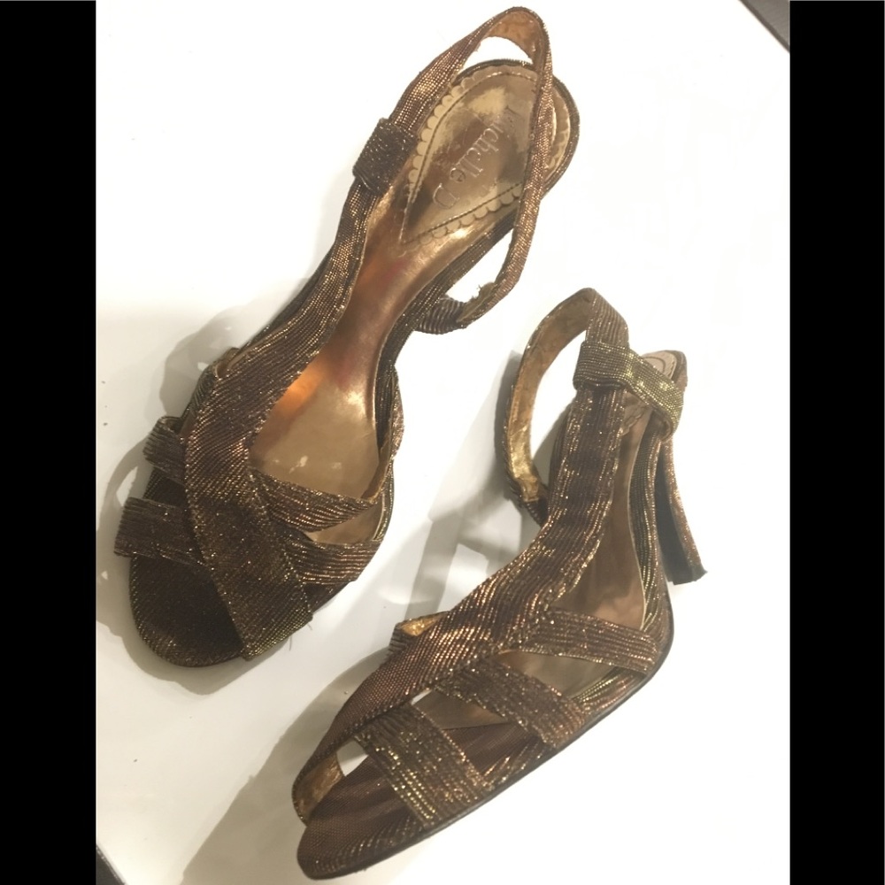 Michele bronze/gold heels